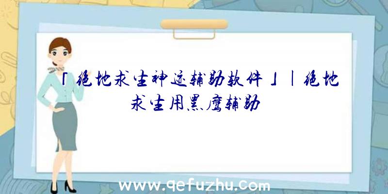 「绝地求生神迹辅助软件」|绝地求生用黑鹰辅助